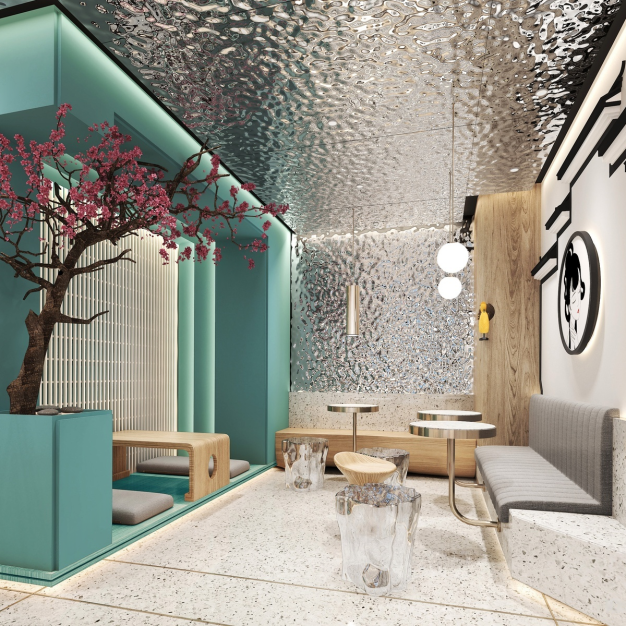 新中式餐厅3D模型