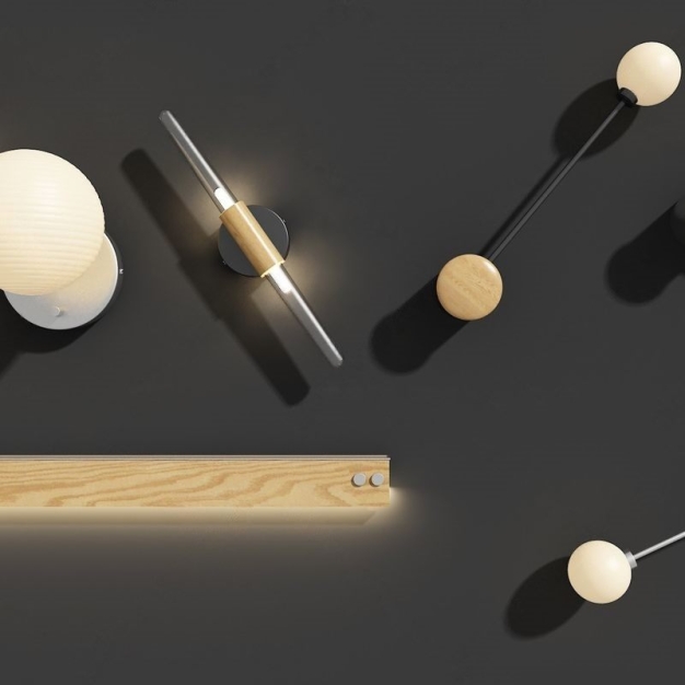 北欧壁灯组合3d模型