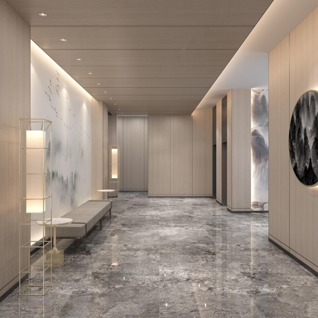 新中式酒店过道3D模型