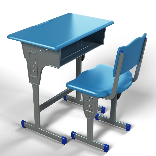 现代课桌椅3D模型