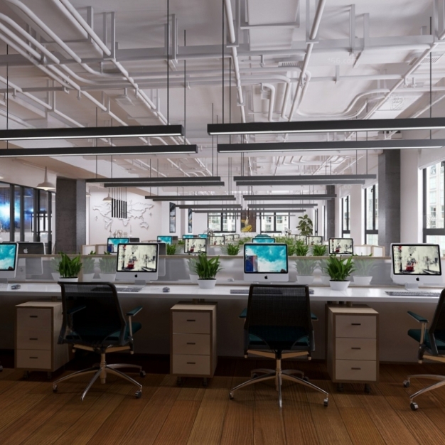 现代员工办公区3D模型