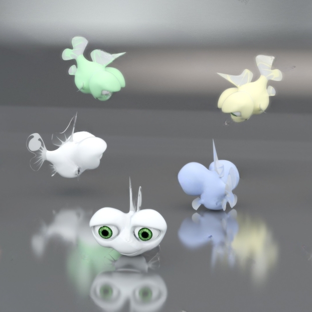 现代玩具鱼3D模型