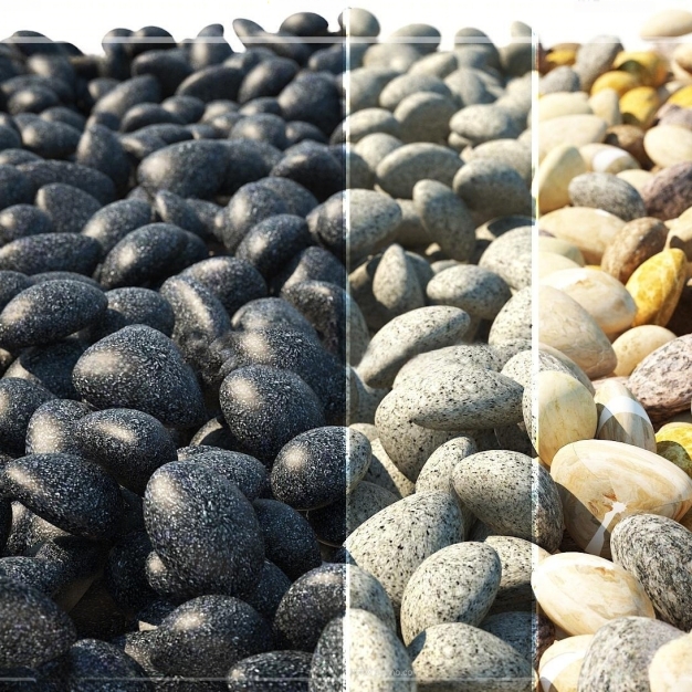 现代鹅卵石3D模型