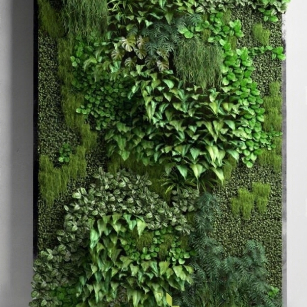 现代植物墙3D模型