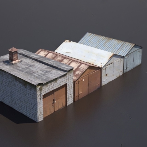 现代铁皮房 厂房3D模型