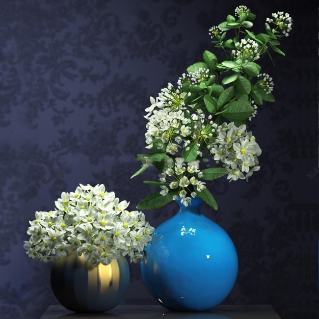 现代花瓶花艺3D模型