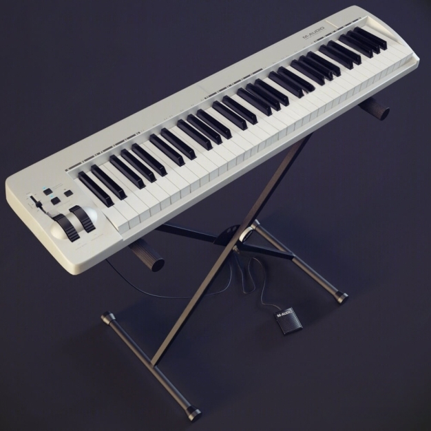 现代钢琴 电子琴3D模型