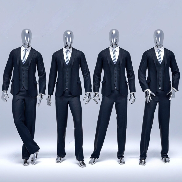 现代西装 服装模特3D模型