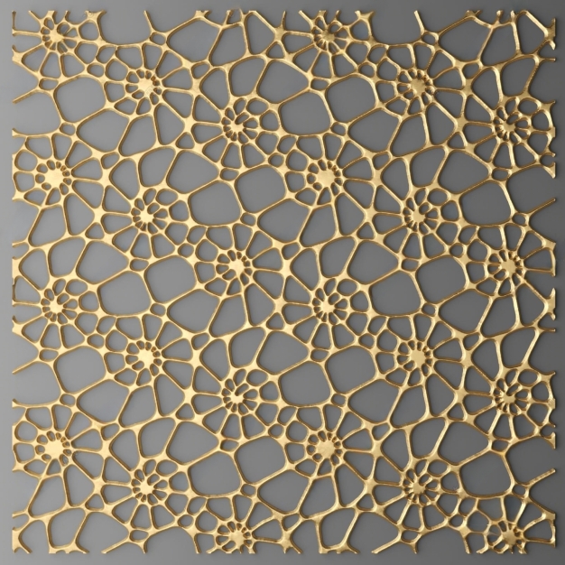 现代金属雕花3D模型