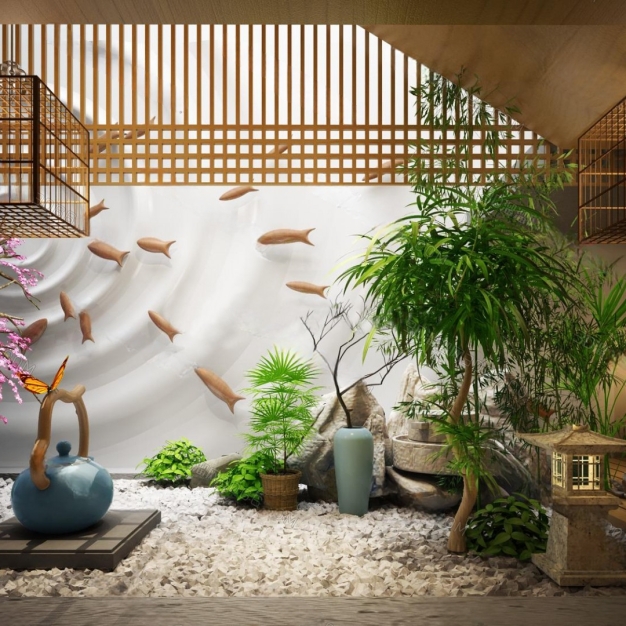 新中式景观小品3D模型