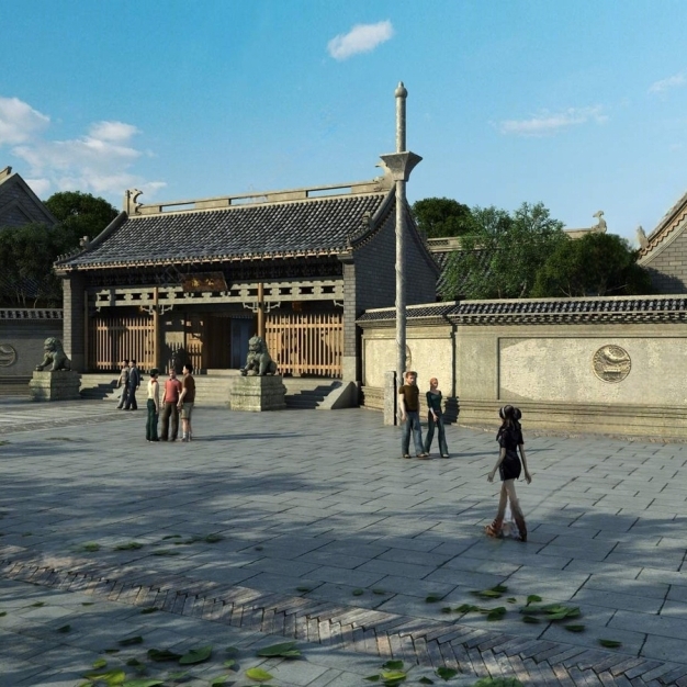 中式古建筑3D模型