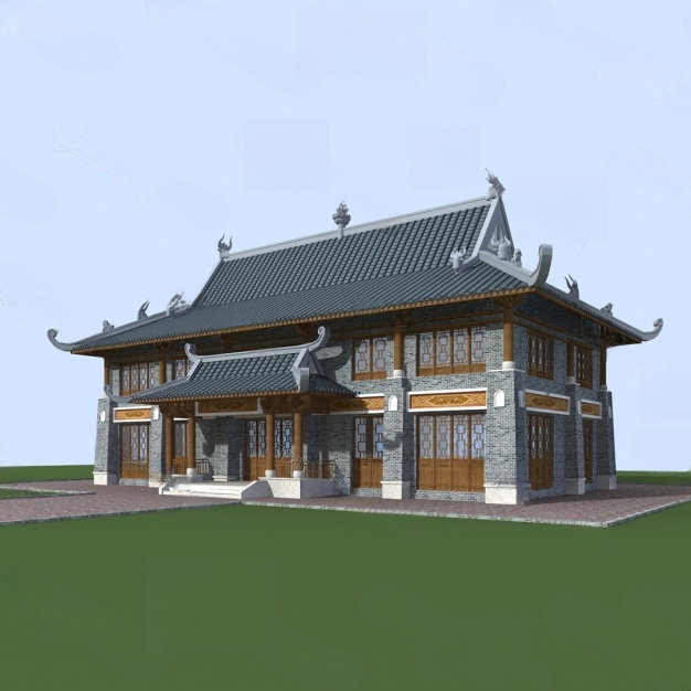 中式建筑D模型