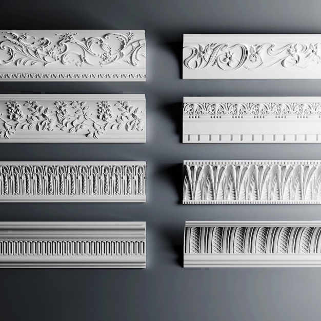 简欧石膏线3D模型