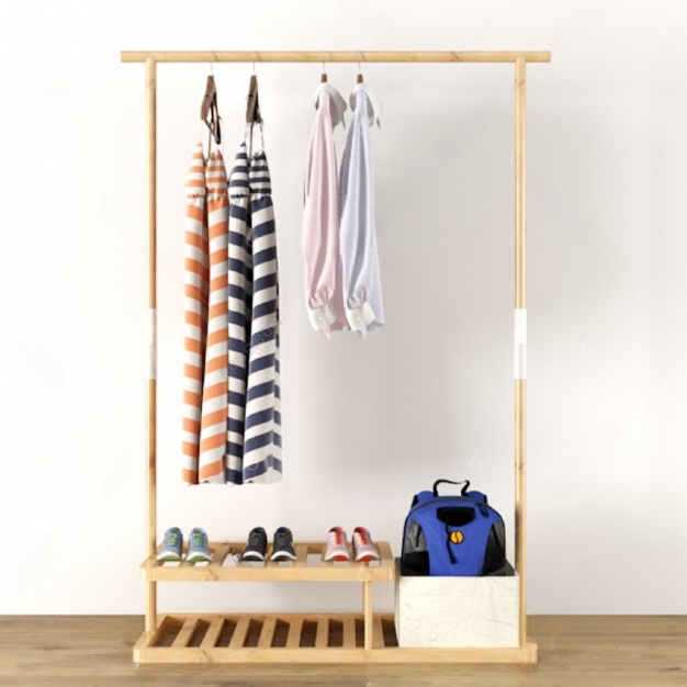 现代衣服 衣架3D模型