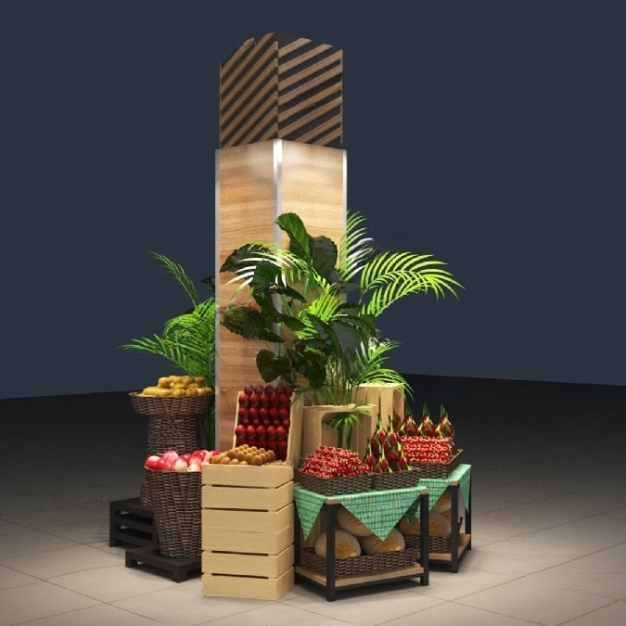现代水果货柜3D模型