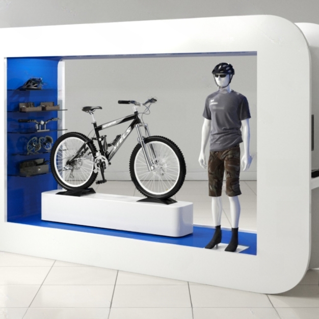 现代自行车展柜3D模型