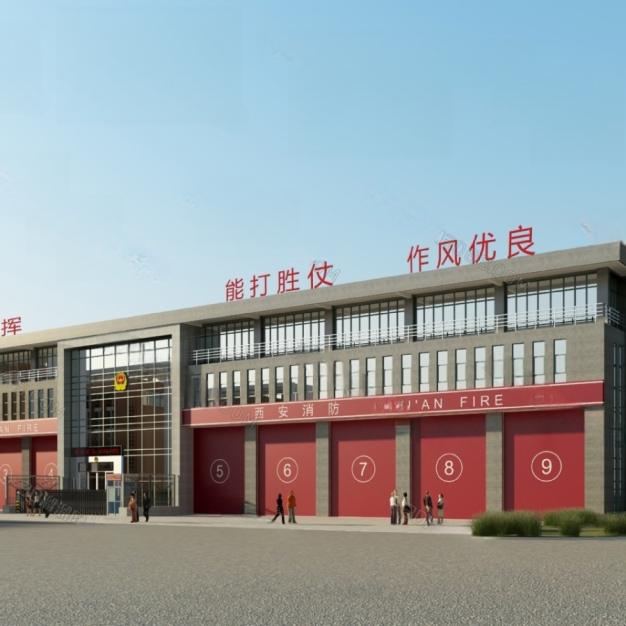 现代消防站3D模型