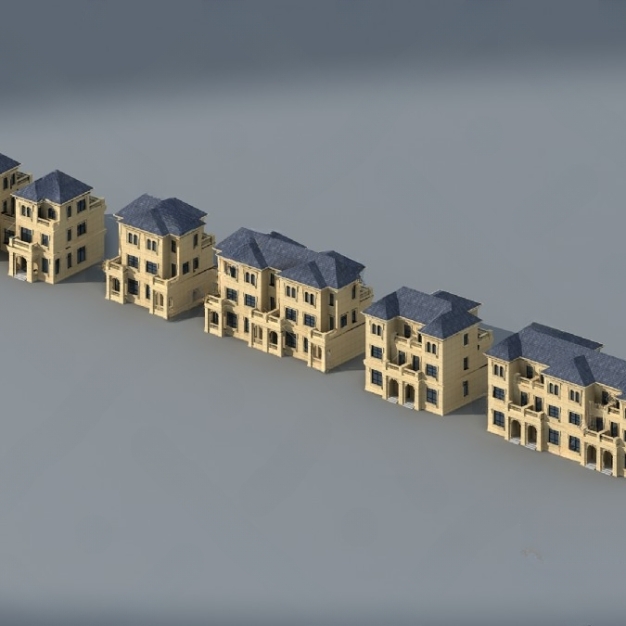 现代别墅建筑外观3D模型