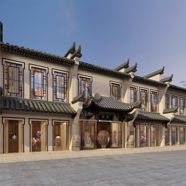 中式建筑门头3D模型