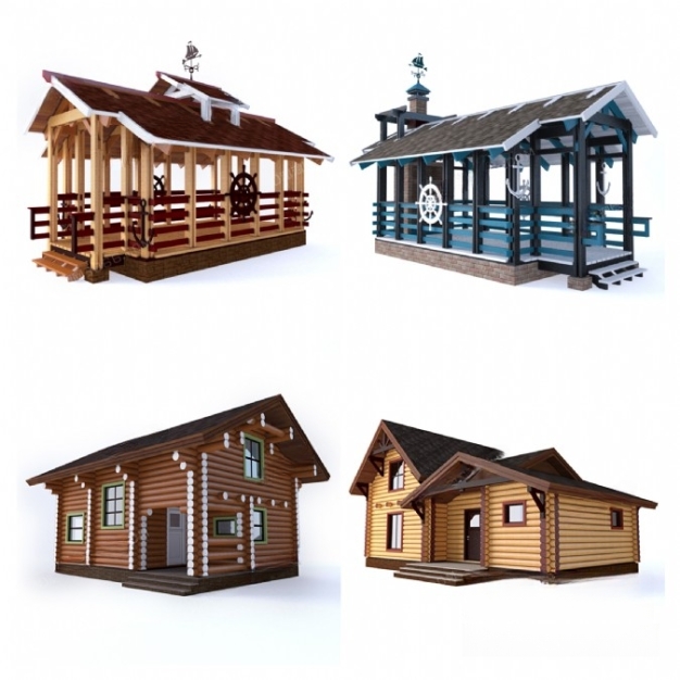 现代木屋建筑3D模型