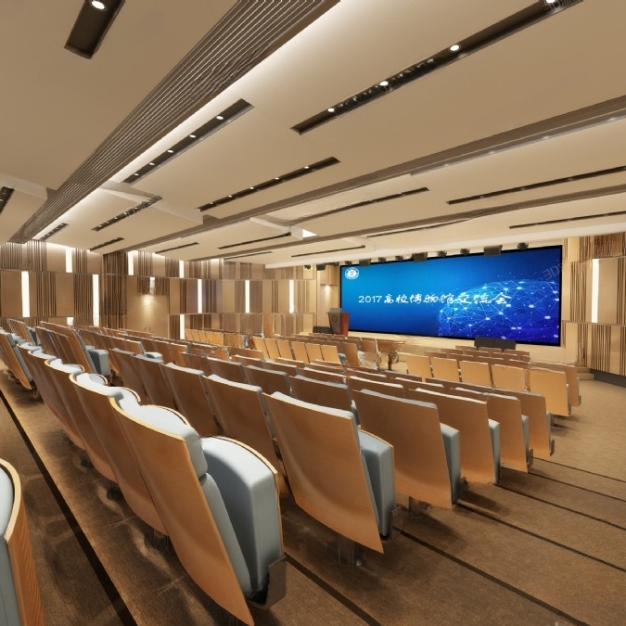 现代阶梯会议 多功能报告厅3D模型