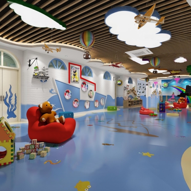 现代幼儿园3D模型