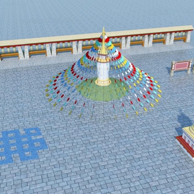 现代民族玛尼堆3D模型
