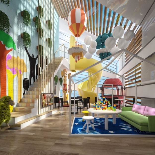 现代幼儿园3D模型
