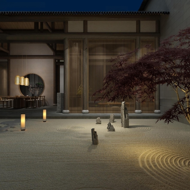 日式庭院3D模型