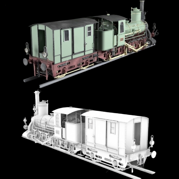 蒸汽火车3D模型