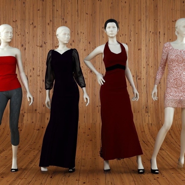 现代服装模特3D模型