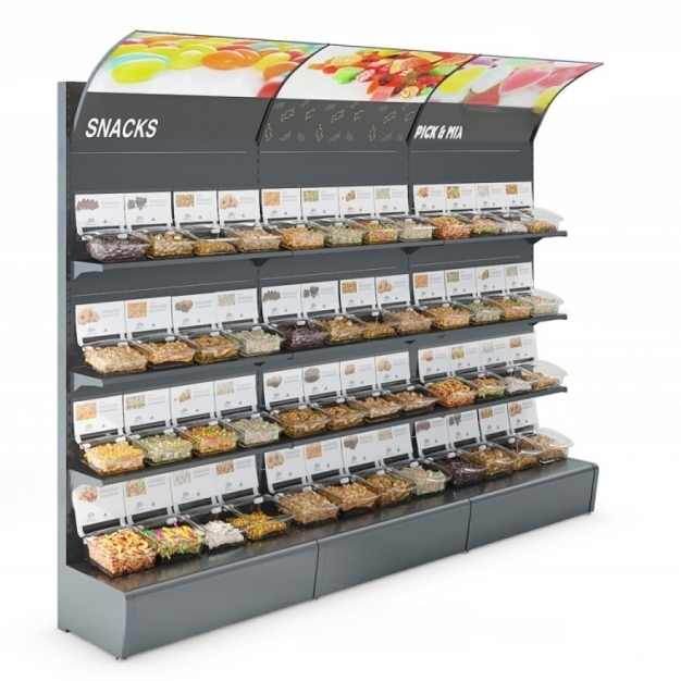 现代超市零食货架3D模型