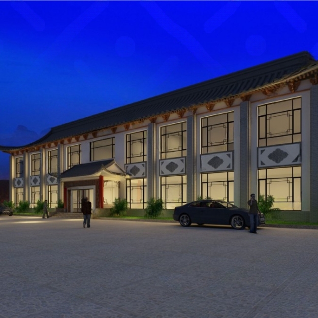 新中式建筑外观3D模型