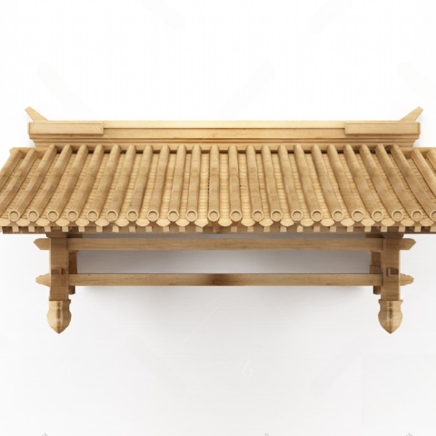 新中式门头屋檐建筑构件3D模型