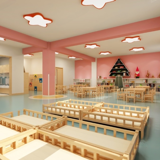 现代幼儿园教室3D模型