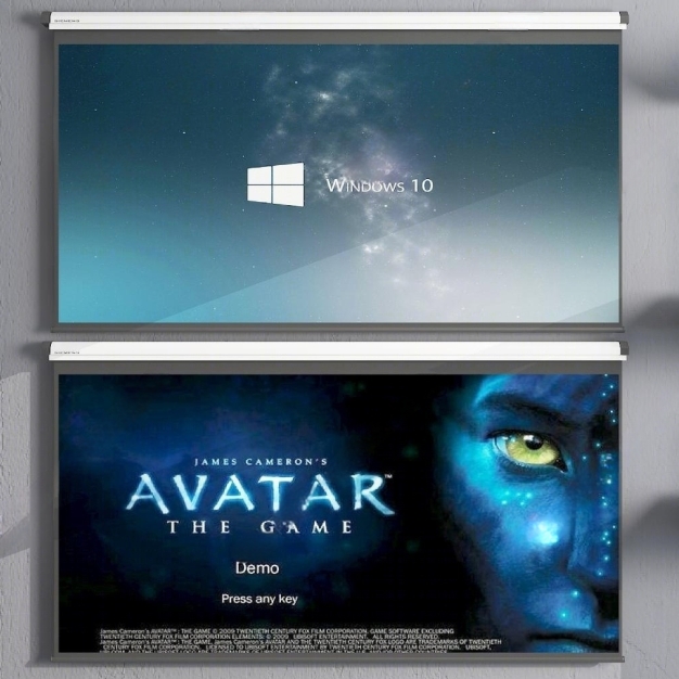 现代投影仪 幕布3D模型