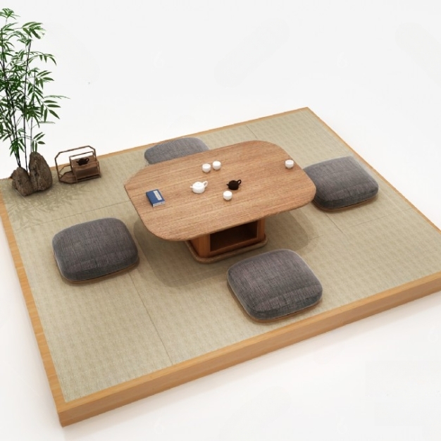 新中式榻榻米茶台3D模型