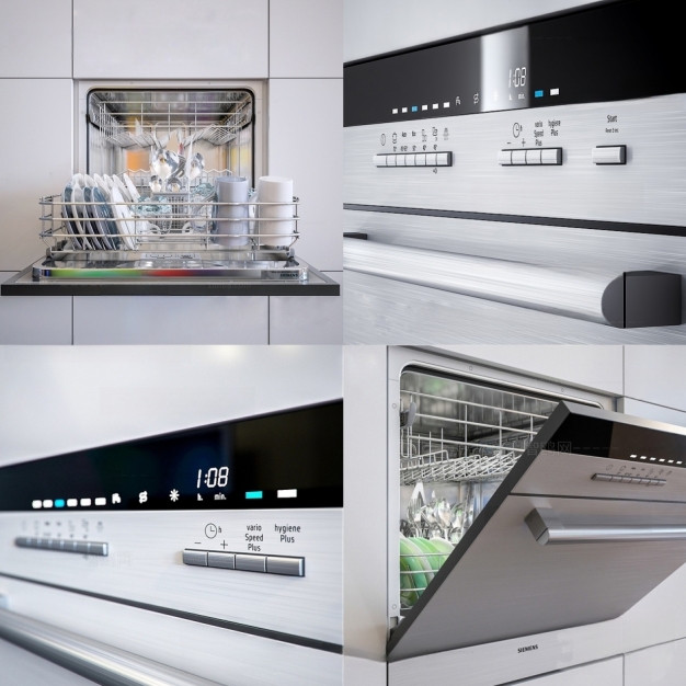 现代洗碗机3D模型