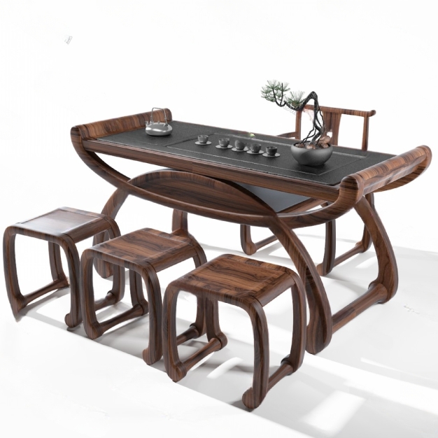 新中式茶桌椅3D模型