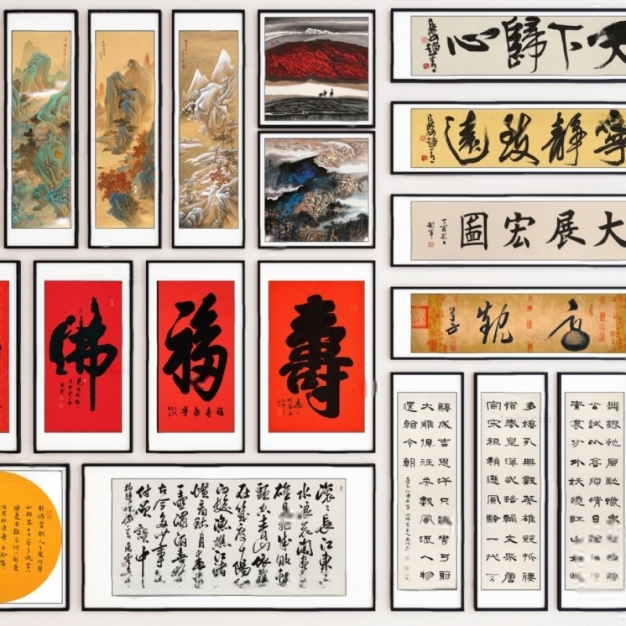 中式字画3D模型