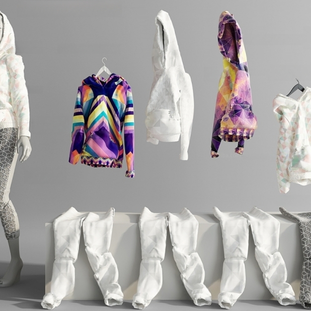 现代服装 女装 模特3D模型