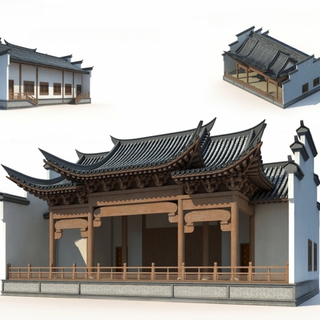中式古建筑3D模型