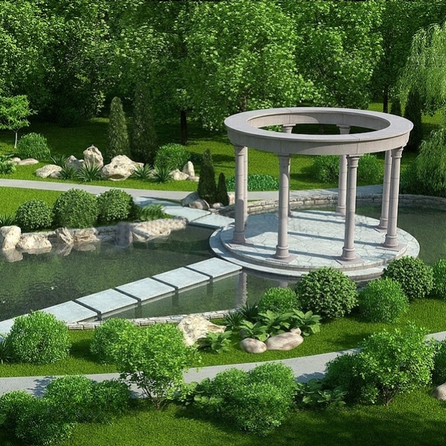现代公园景观3D模型