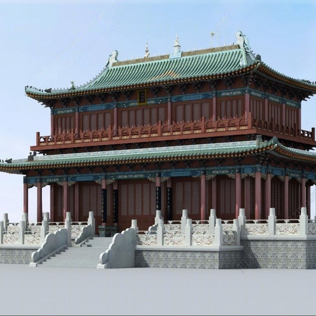 中式古建3D模型