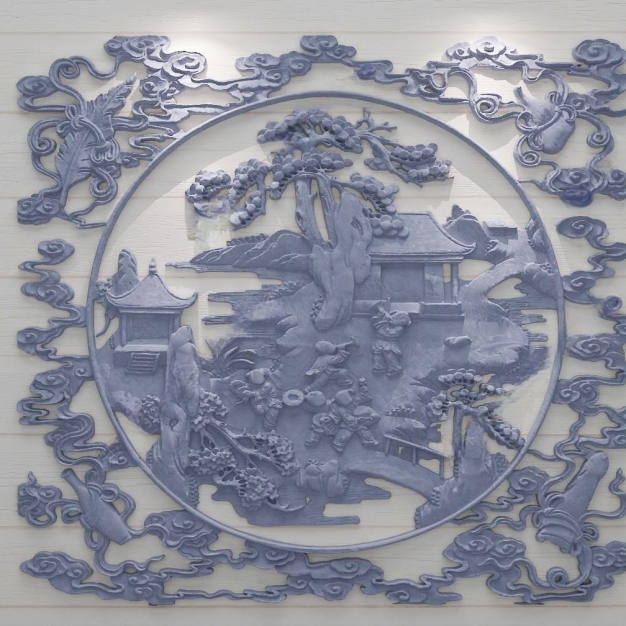 中式浮雕3D模型