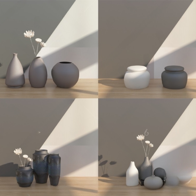 现代陶瓷摆件3D模型
