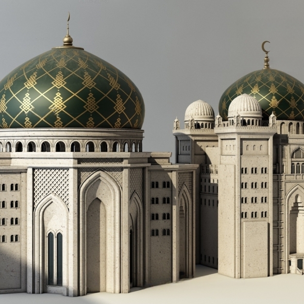 清真建筑外观3D模型