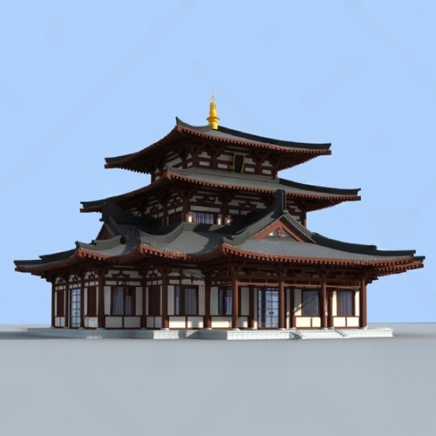 中式古建3D模型