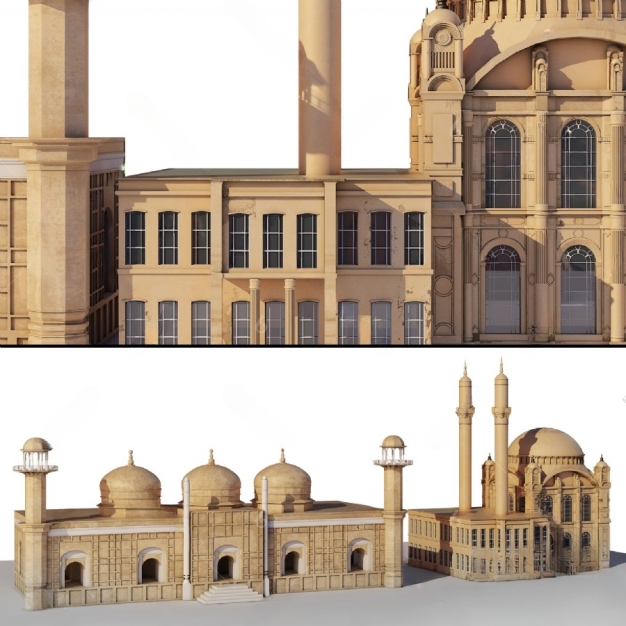 欧式建筑外观3D模型