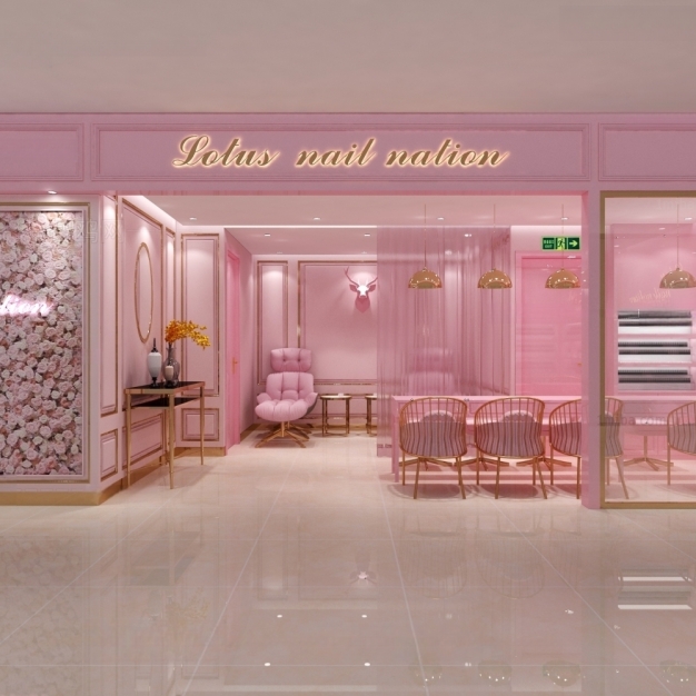 现代美甲店门头3D模型